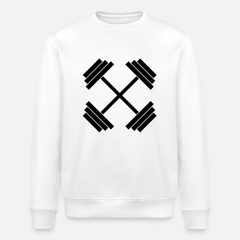 haltère - Sweat bio ROLLER Stanley/Stella Unisexe - blanc