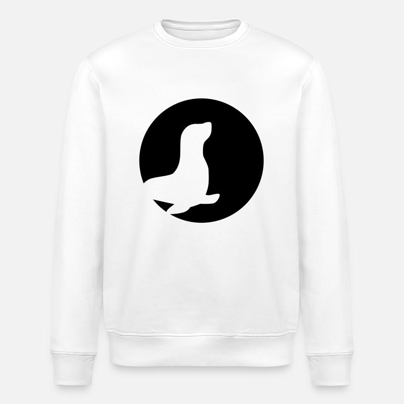 Pinnipèdes - Sweat bio ROLLER Stanley/Stella Unisexe - blanc