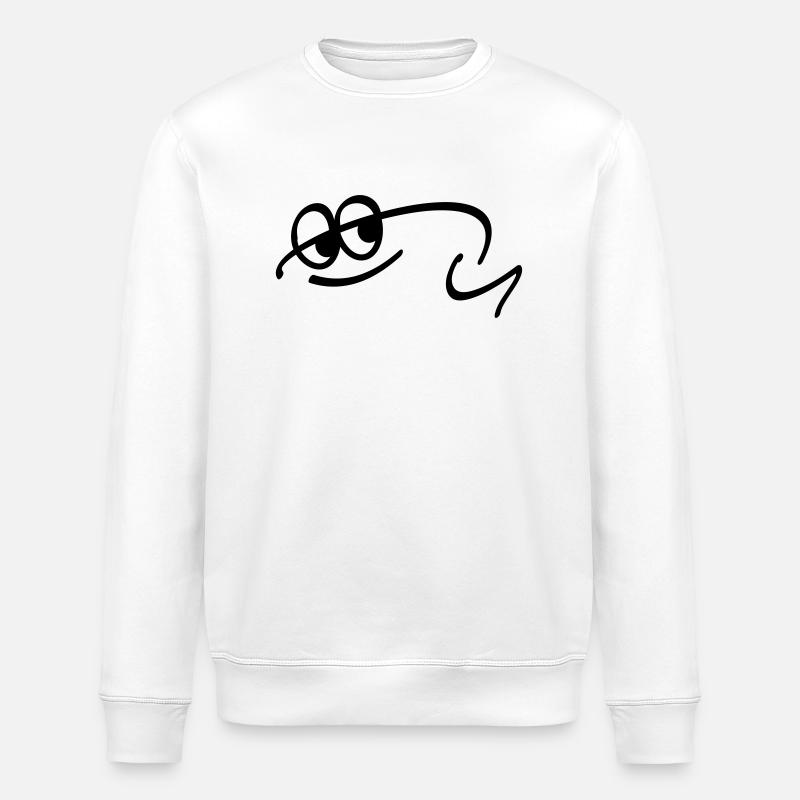 abstract frog - Stanley/Stella ROLLER Unisex Organic Sweatshirt - white