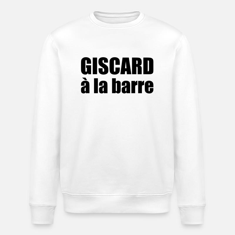 Giscard à la barre - Sweat bio ROLLER Stanley/Stella Unisexe - blanc