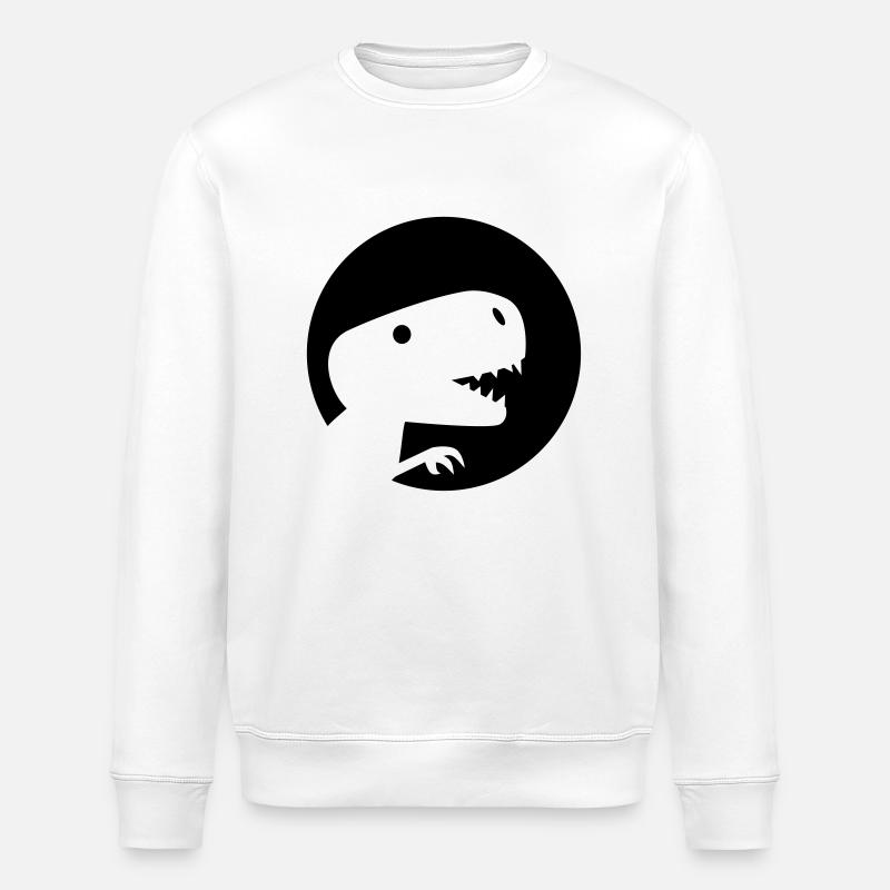 Dinosaur - Stanley/Stella ROLLER Unisex Organic Sweatshirt - white