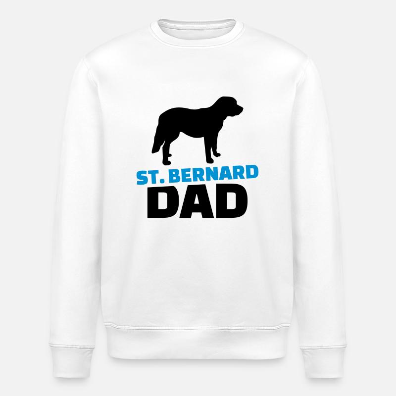 St. Bernard Dad - Sweat bio ROLLER Stanley/Stella Unisexe - blanc