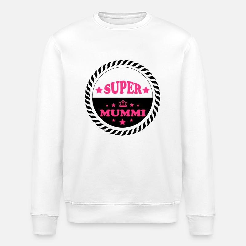 Super mummi - Stanley/Stella Unisex Bio-Sweatshirt ROLLER - Weiß