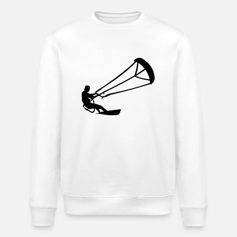 Kitesurfing - Stanley/Stella ROLLER Unisex Organic Sweatshirt - white