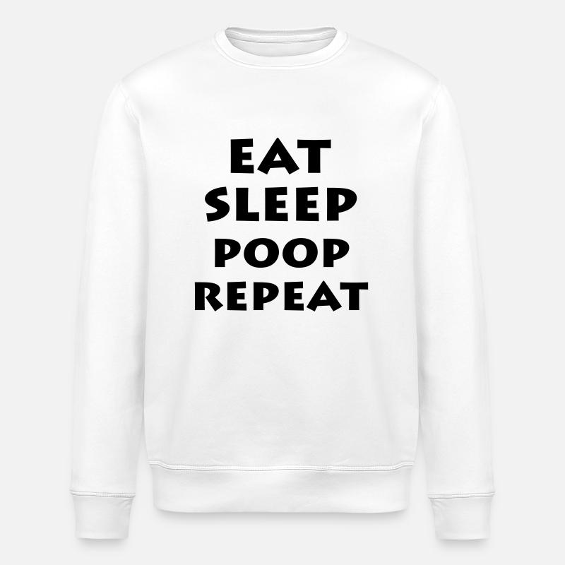 Poop - Sweat bio ROLLER Stanley/Stella Unisexe - blanc