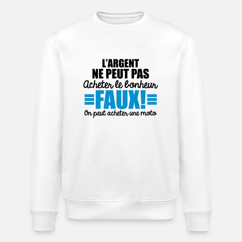 on peut acheter une moto - Sweat bio ROLLER Stanley/Stella Unisexe - blanc