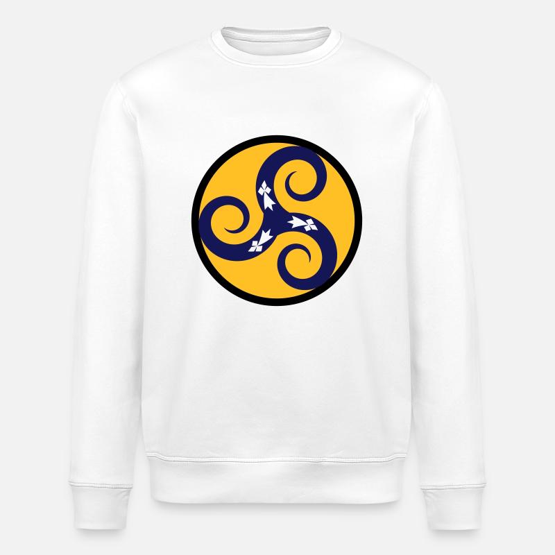 TRISKELL AUX HERMINES - Sweat bio ROLLER Stanley/Stella Unisexe - blanc