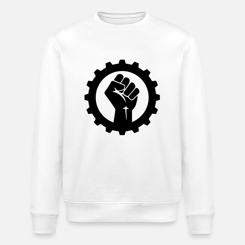 EBM Logo 19 (Vector) - Stanley/Stella ROLLER Unisex Organic Sweatshirt - white