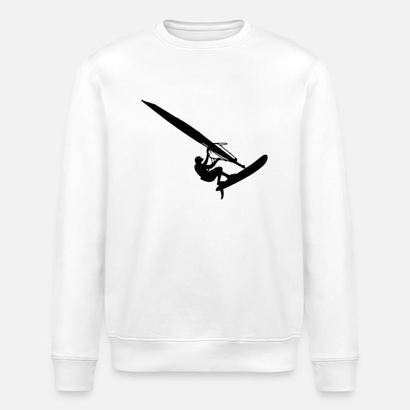 Windsurfer (Vector) - Stanley/Stella Unisex Bio-Sweatshirt ROLLER - Weiß