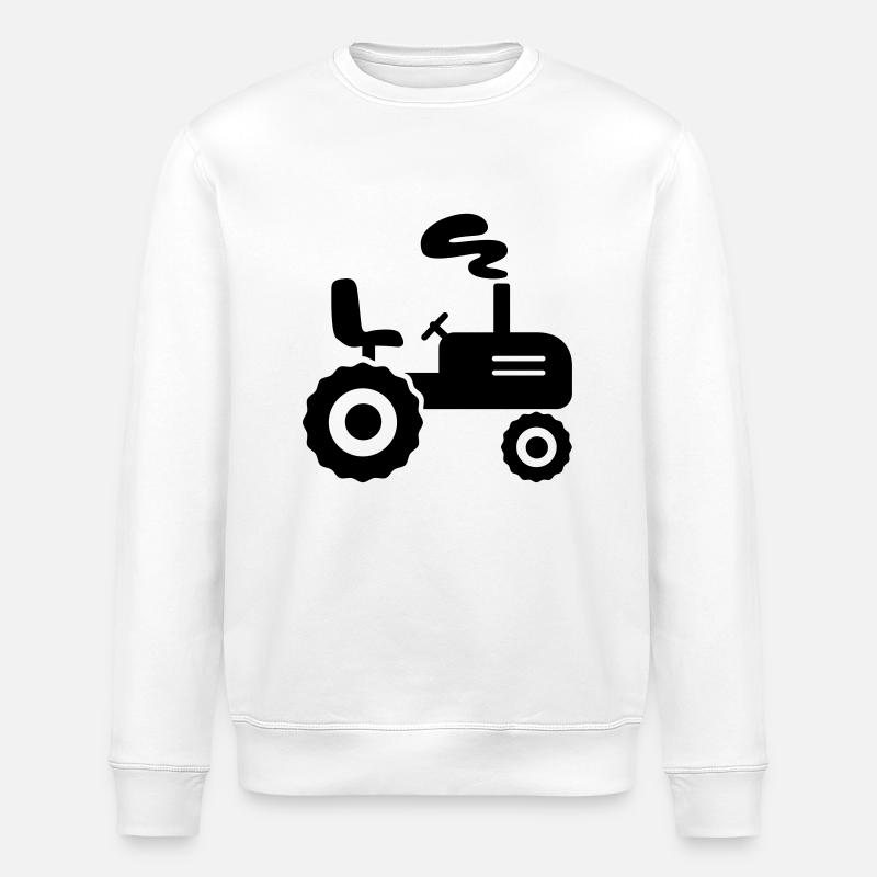 tractor - Stanley/Stella ROLLER Unisex Organic Sweatshirt - white