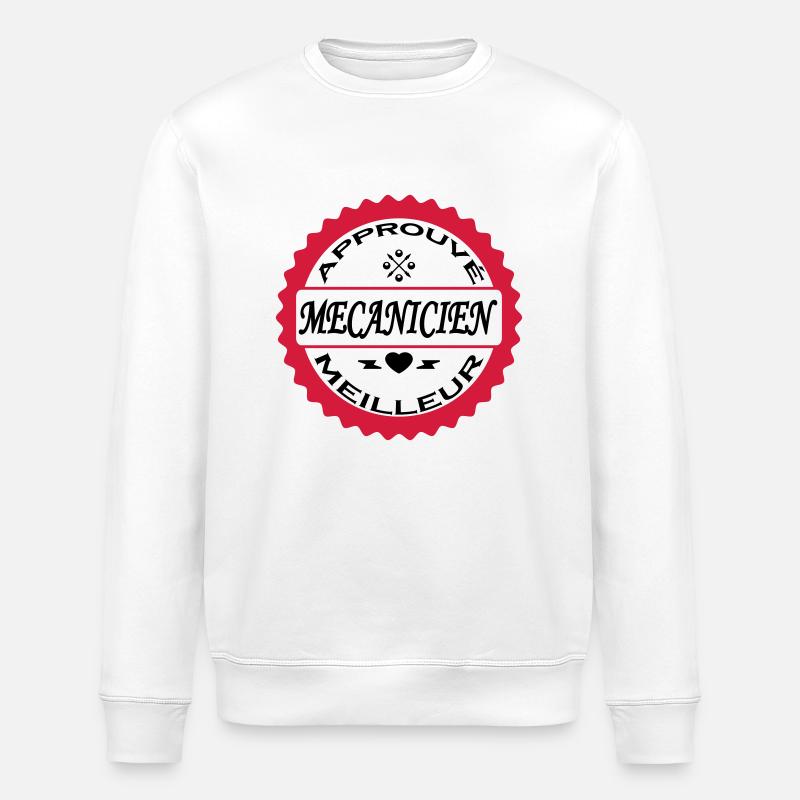 Approuvé meilleur mecanicien - Stanley/Stella Unisex Bio-Sweatshirt ROLLER - Weiß