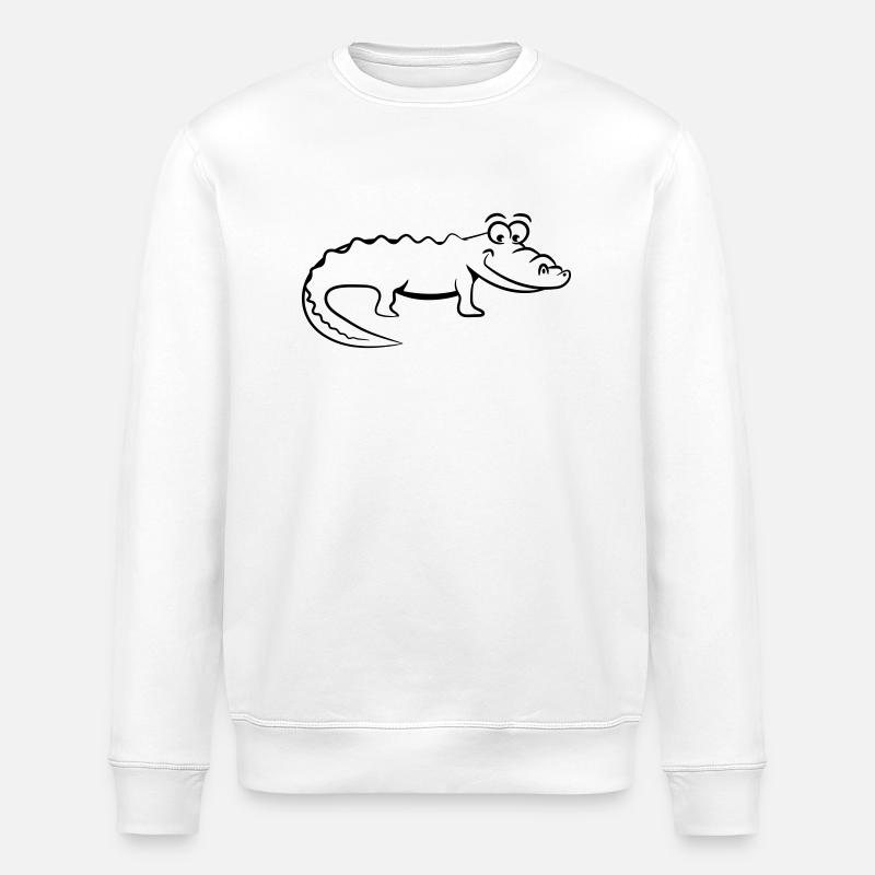 Crocodile douce aimante - Sweat bio ROLLER Stanley/Stella Unisexe - blanc