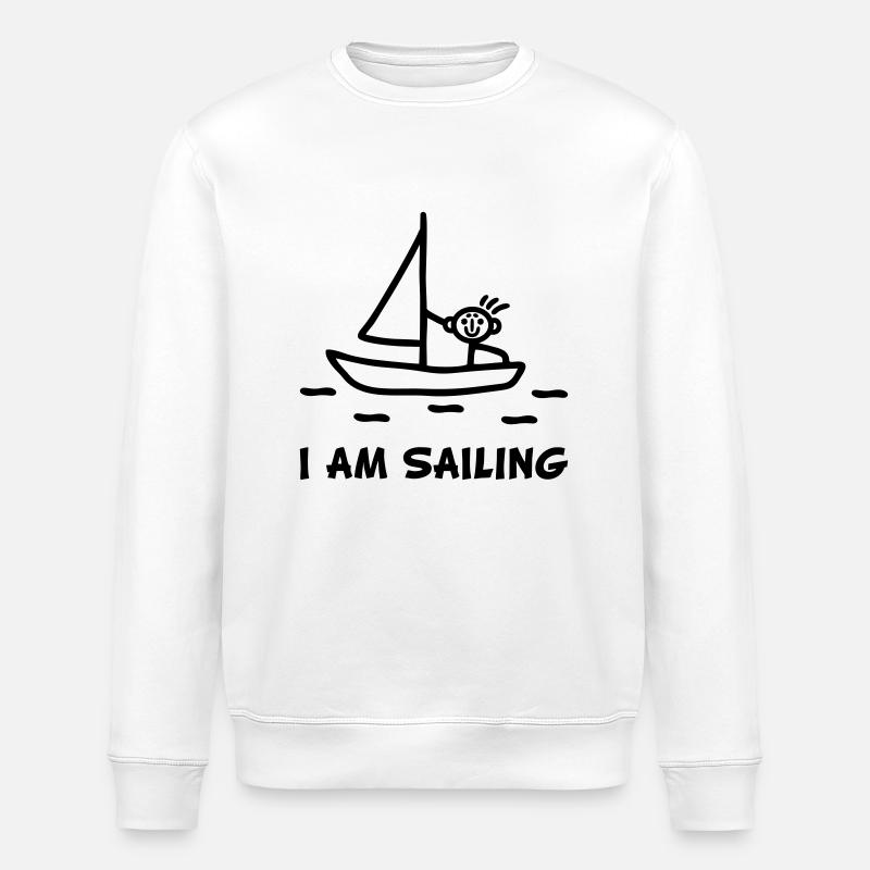I am sailing - Stanley/Stella Unisex Bio-Sweatshirt ROLLER - Weiß