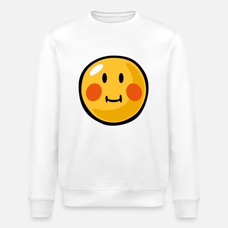 Smiley blushed - Stanley/Stella Unisex Bio-Sweatshirt ROLLER - Weiß