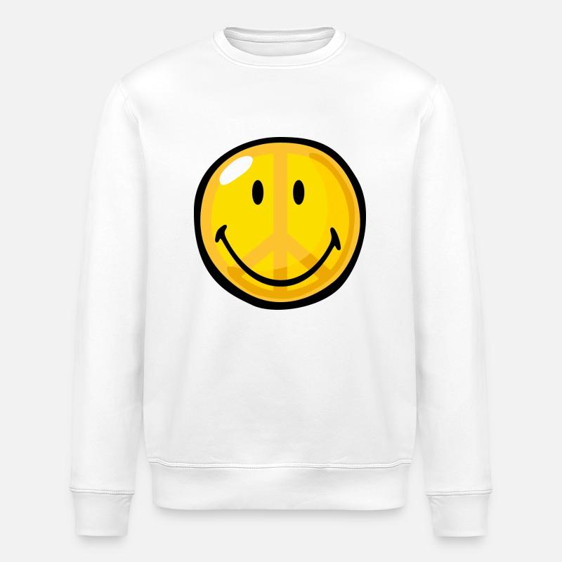 Smiley cnd symbol - Sweat bio ROLLER Stanley/Stella Unisexe - blanc