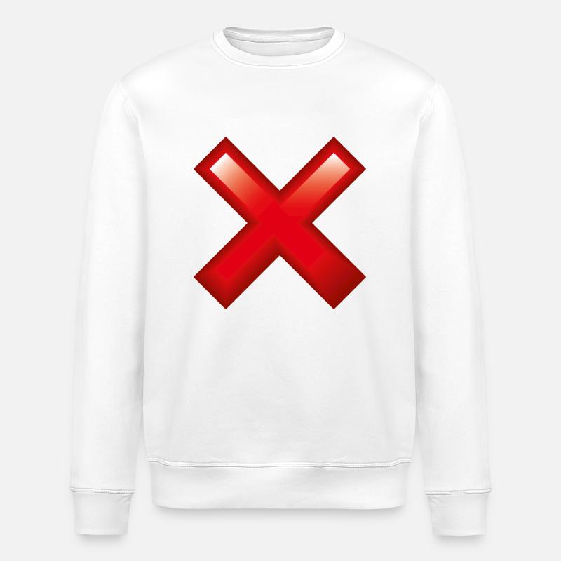Smiley Cross - Stanley/Stella Unisex Bio-Sweatshirt ROLLER - Weiß