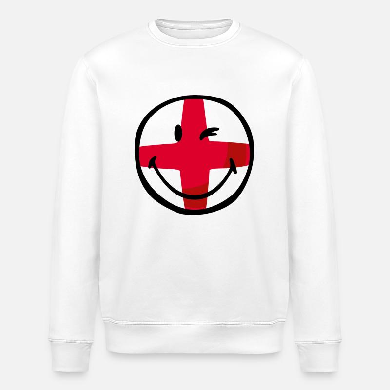 Smiley Flag England - Sweat bio ROLLER Stanley/Stella Unisexe - blanc