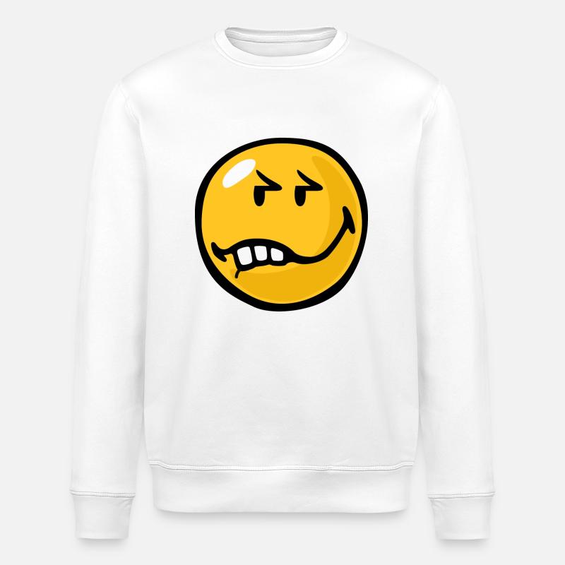 Smiley Anger Exasperation - Sweat bio ROLLER Stanley/Stella Unisexe - blanc