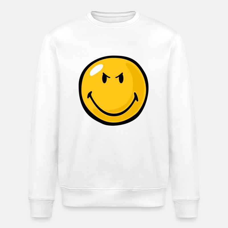 Smiley Anger Devious - Sweat bio ROLLER Stanley/Stella Unisexe - blanc