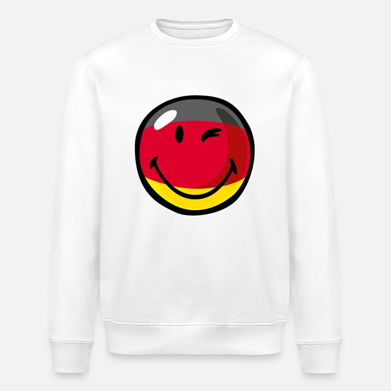Smiley Flag Germany - Stanley/Stella Unisex Bio-Sweatshirt ROLLER - Weiß