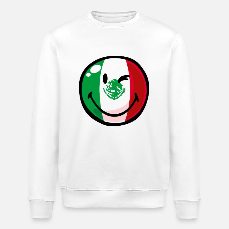 Smiley Mexico - Stanley/Stella Unisex Bio-Sweatshirt ROLLER - Weiß