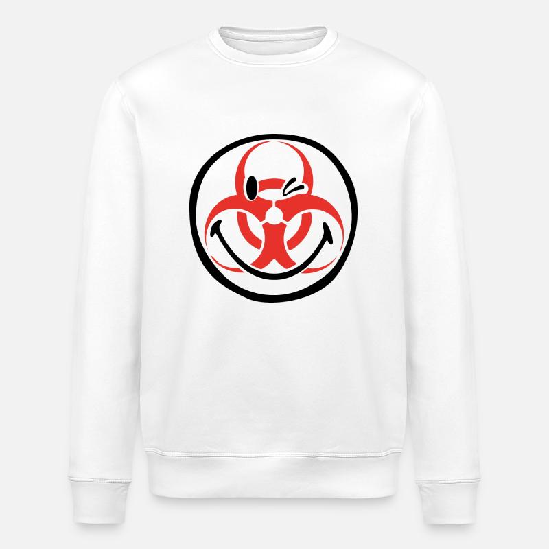 Smiley Biohazard - Sweat bio ROLLER Stanley/Stella Unisexe - blanc