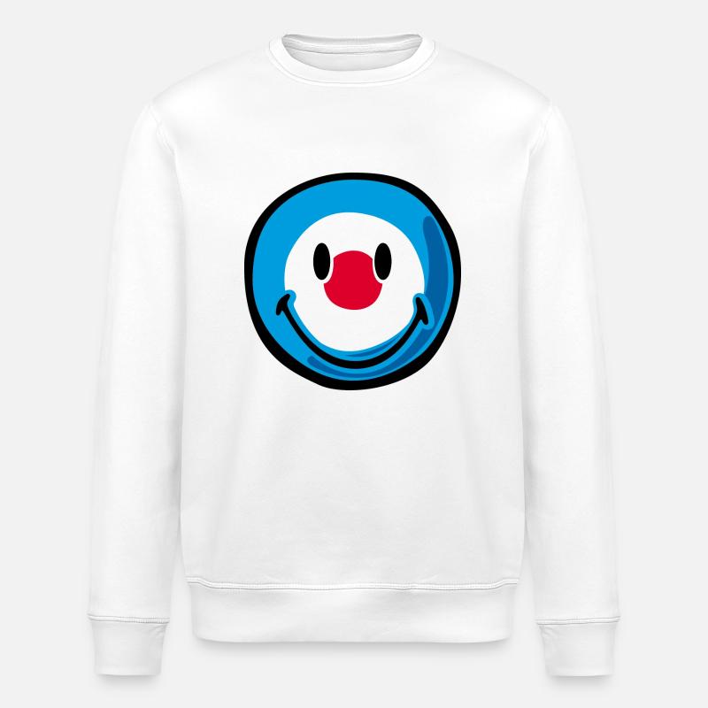 Smiley Target - Stanley/Stella Unisex Bio-Sweatshirt ROLLER - Weiß