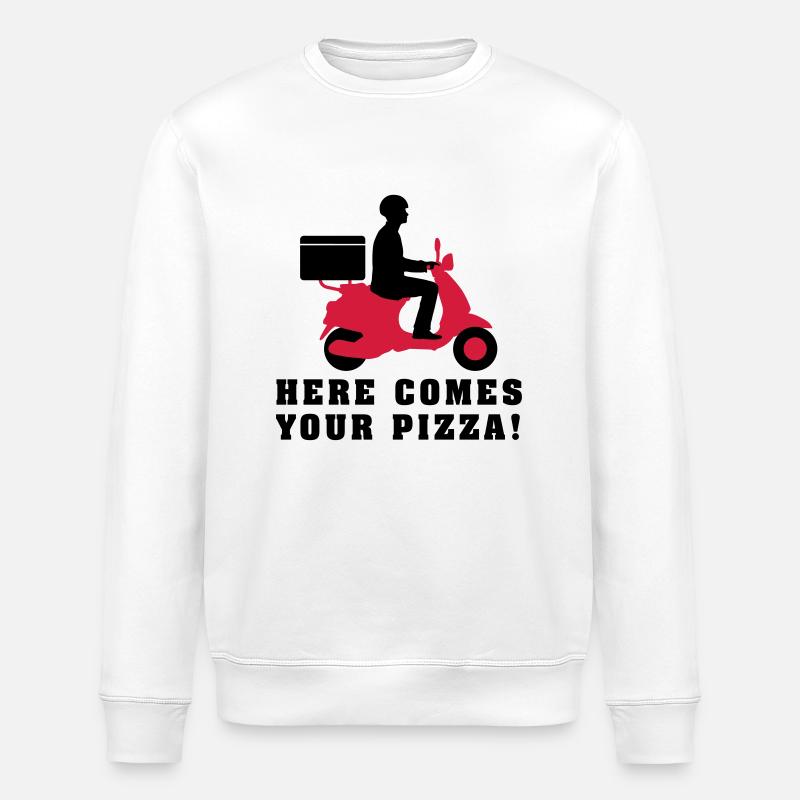 pizza_roller_lieferant_072016a_2c - Stanley/Stella Unisex Bio-Sweatshirt ROLLER - Weiß