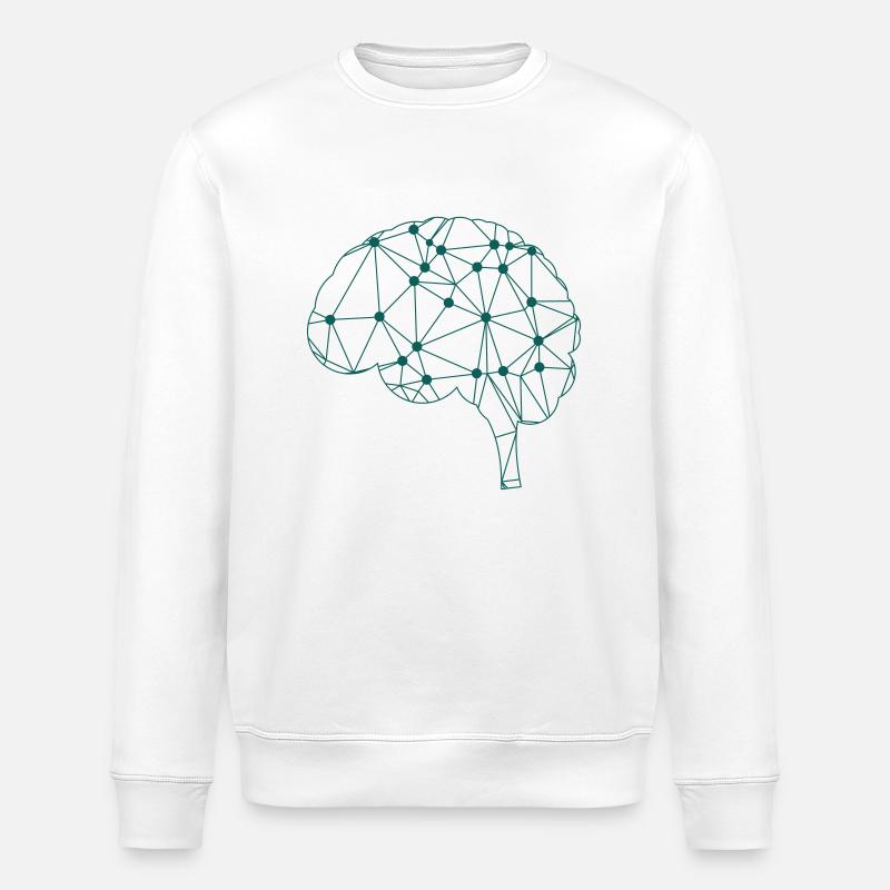 Linear Brain - Stanley/Stella ROLLER Unisex Organic Sweatshirt - white