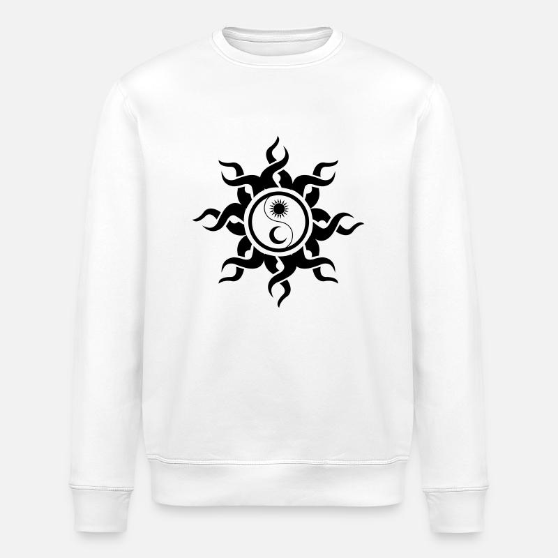 sonne_mond - Stanley/Stella ROLLER Unisex Organic Sweatshirt - white
