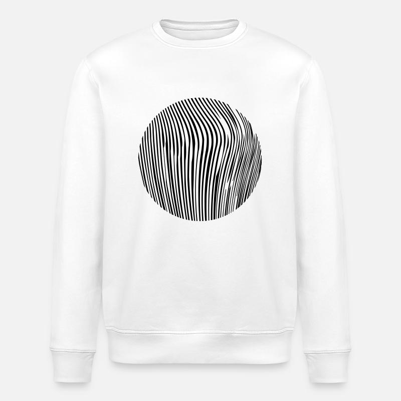 Kreis aus Linien - Stanley/Stella Unisex Bio-Sweatshirt ROLLER - Weiß