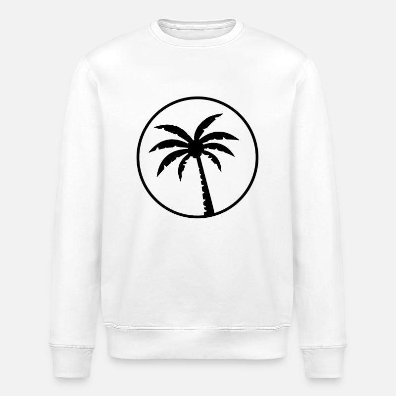 palm design tree - Stanley/Stella Unisex Bio-Sweatshirt ROLLER - Weiß