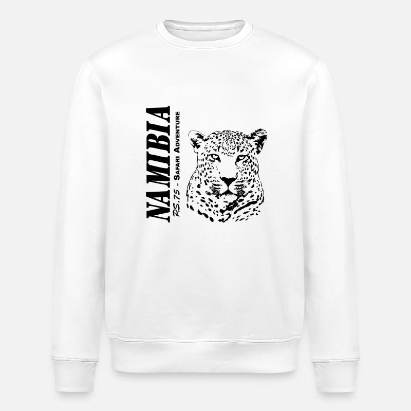 Namibia - Leopard - Stanley/Stella Unisex Bio-Sweatshirt ROLLER - Weiß