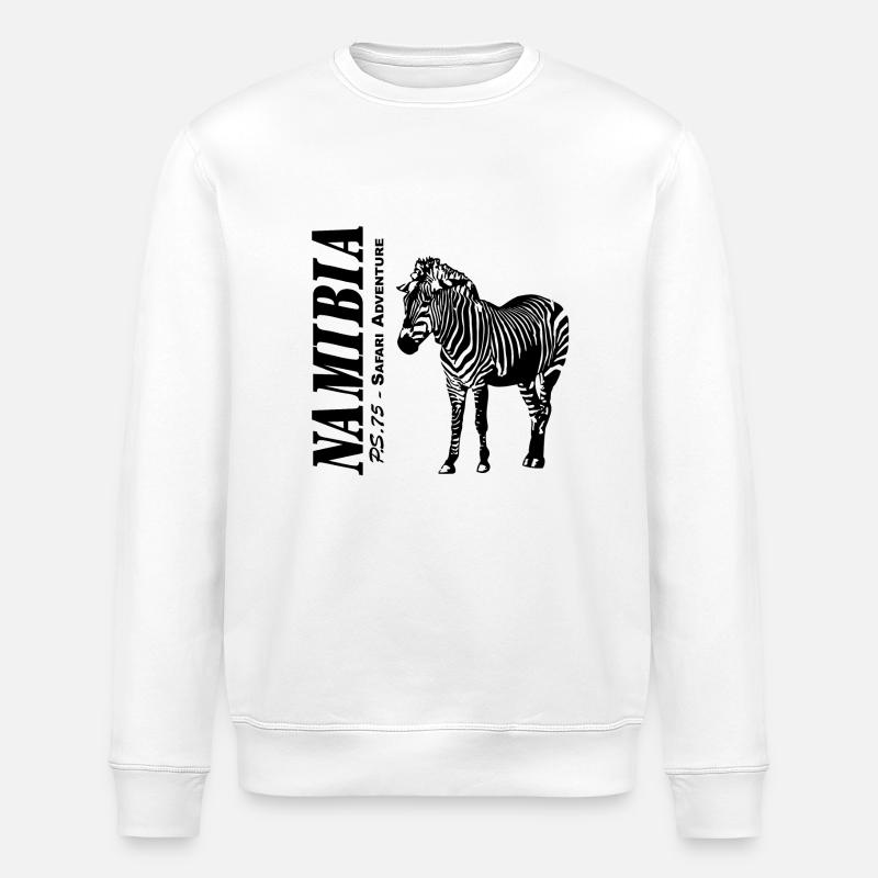 Namibia - Zebra - Stanley/Stella Unisex Bio-Sweatshirt ROLLER - Weiß