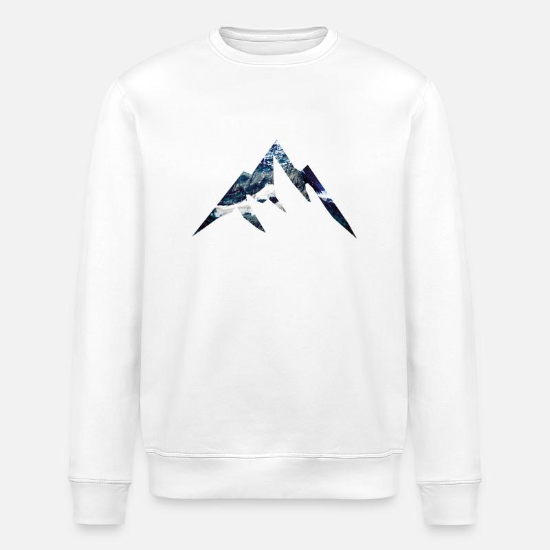 mountains design - Stanley/Stella Unisex Bio-Sweatshirt ROLLER - Weiß