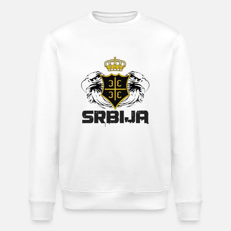 Srbija - Stanley/Stella Unisex Bio-Sweatshirt ROLLER - Weiß