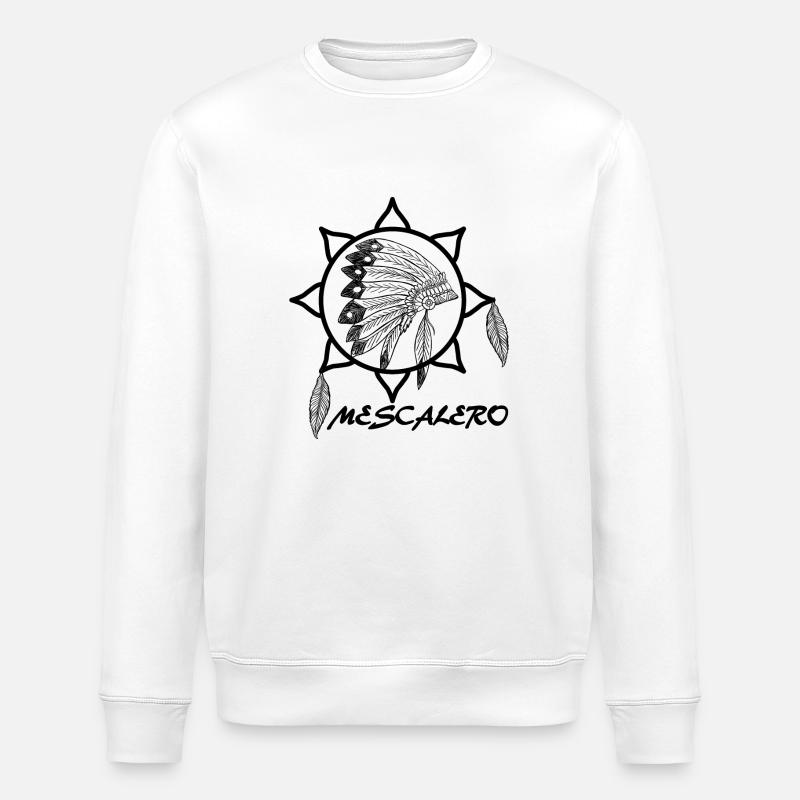 Mescalero Apache Indianer - Stanley/Stella Unisex Bio-Sweatshirt ROLLER - Weiß