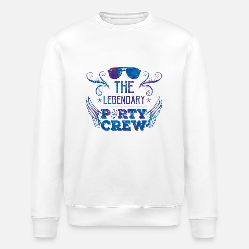 party crew legendary - Stanley/Stella Unisex Bio-Sweatshirt ROLLER - Weiß