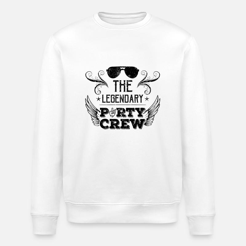 party crew design - Stanley/Stella Unisex Bio-Sweatshirt ROLLER - Weiß
