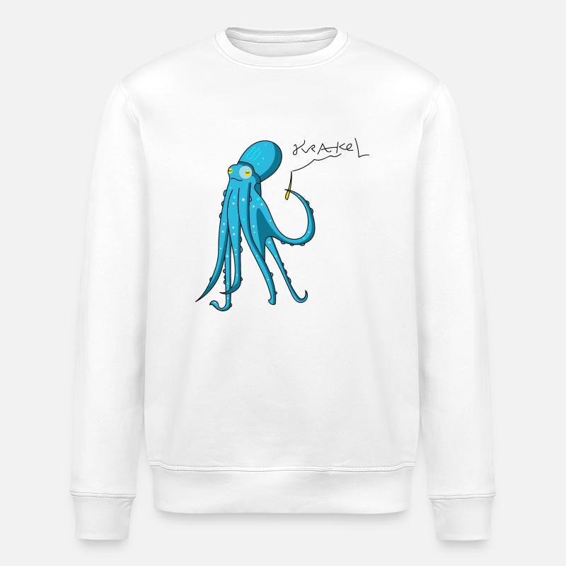 Krake kragelt - Stanley/Stella Unisex Bio-Sweatshirt ROLLER - Weiß