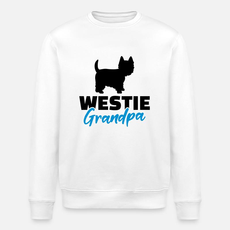 Westie - Stanley/Stella ROLLER Unisex Organic Sweatshirt - white