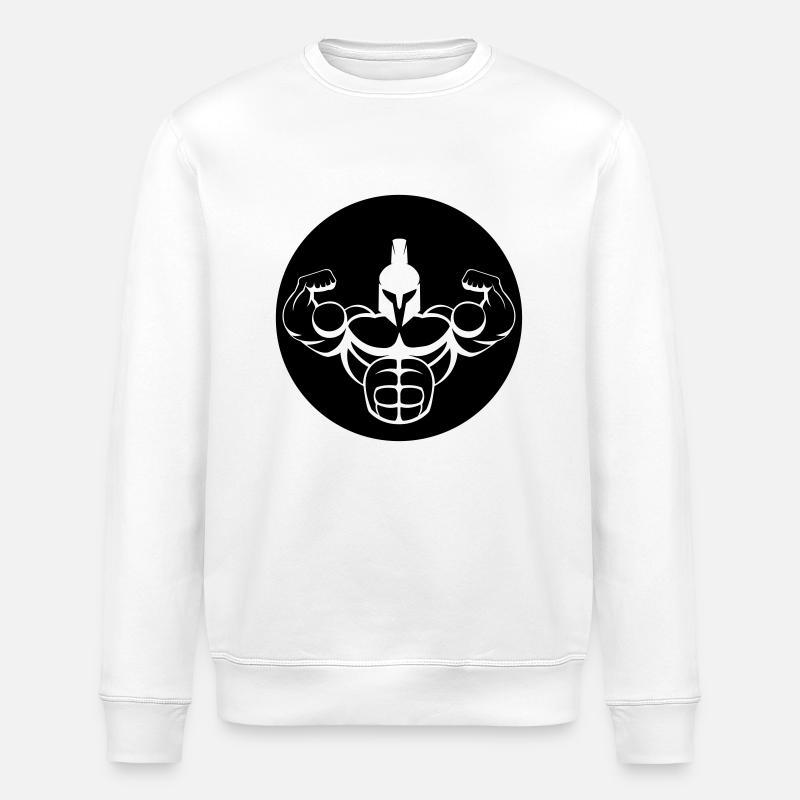 spartan_warrior_1 - Stanley/Stella ROLLER Unisex Organic Sweatshirt - white