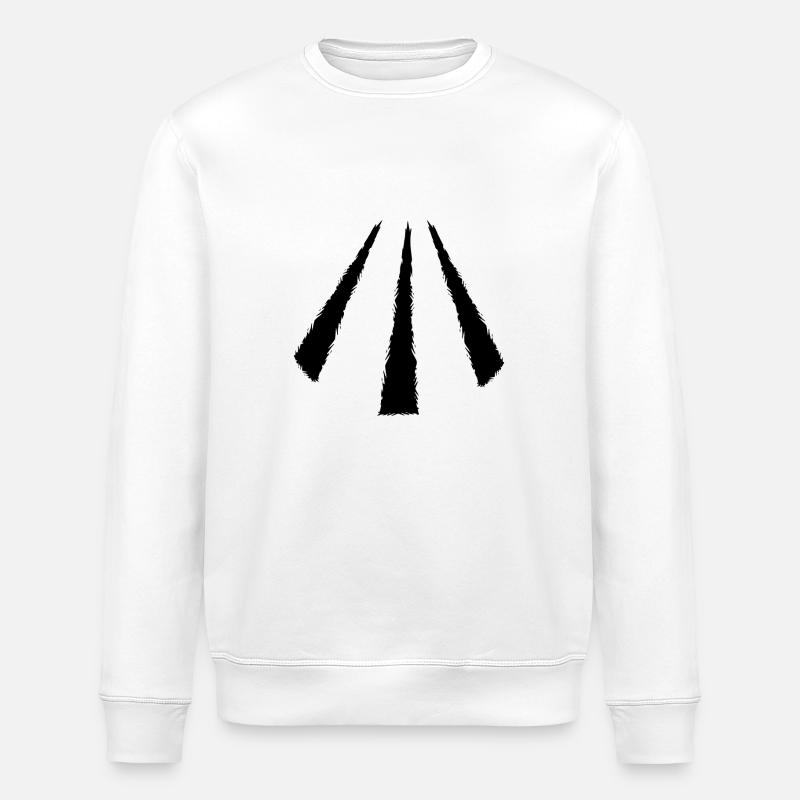 Keltisches Symbol Awen - Stanley/Stella Unisex Bio-Sweatshirt ROLLER - Weiß