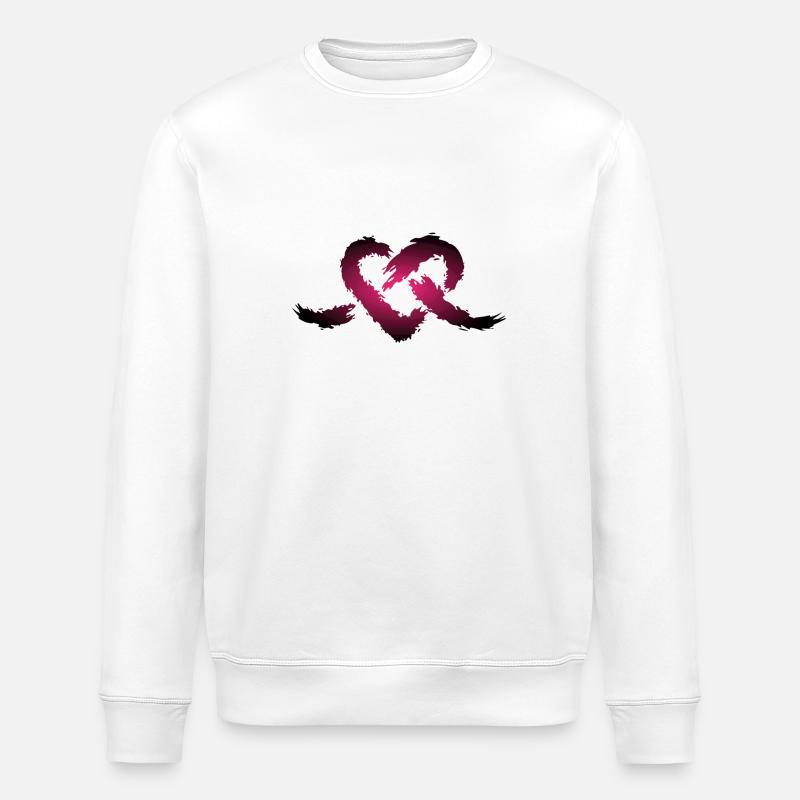Herz Knoten - Stanley/Stella Unisex Bio-Sweatshirt ROLLER - Weiß