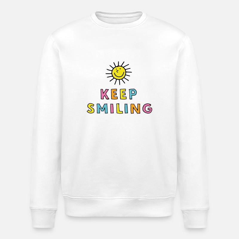 Keep Smiling - Stanley/Stella Unisex Bio-Sweatshirt ROLLER - Weiß