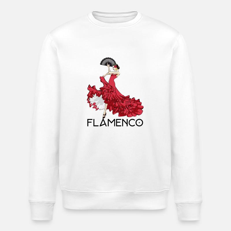 Flamenco Tänzerin - Stanley/Stella Unisex Bio-Sweatshirt ROLLER - Weiß