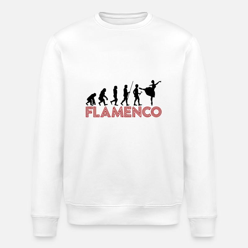 Flamenco Evolution - Black - Stanley/Stella Unisex Bio-Sweatshirt ROLLER - Weiß