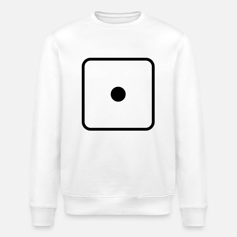 Numéro de cube 1 - Sweat bio ROLLER Stanley/Stella Unisexe - blanc