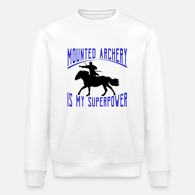 Mounted Archery Superpower - black - Stanley/Stella ROLLER Unisex Organic Sweatshirt - white