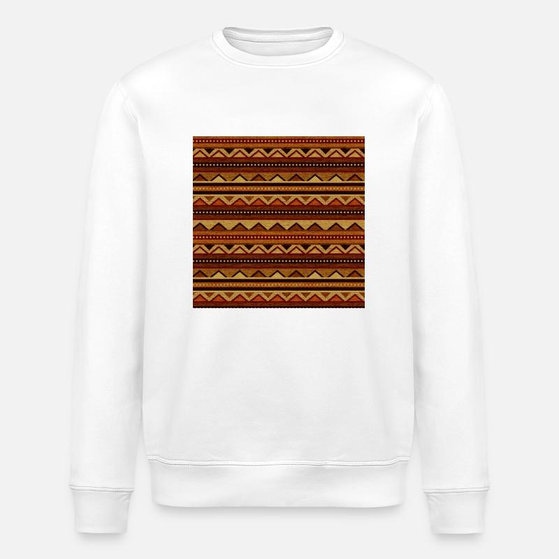 Africa Pattern - Stanley/Stella ROLLER Unisex Organic Sweatshirt - white